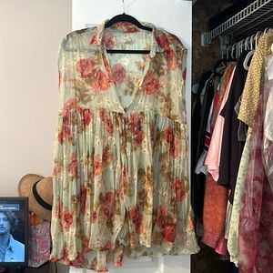 Ralph Lauren Sheer Floral Dress